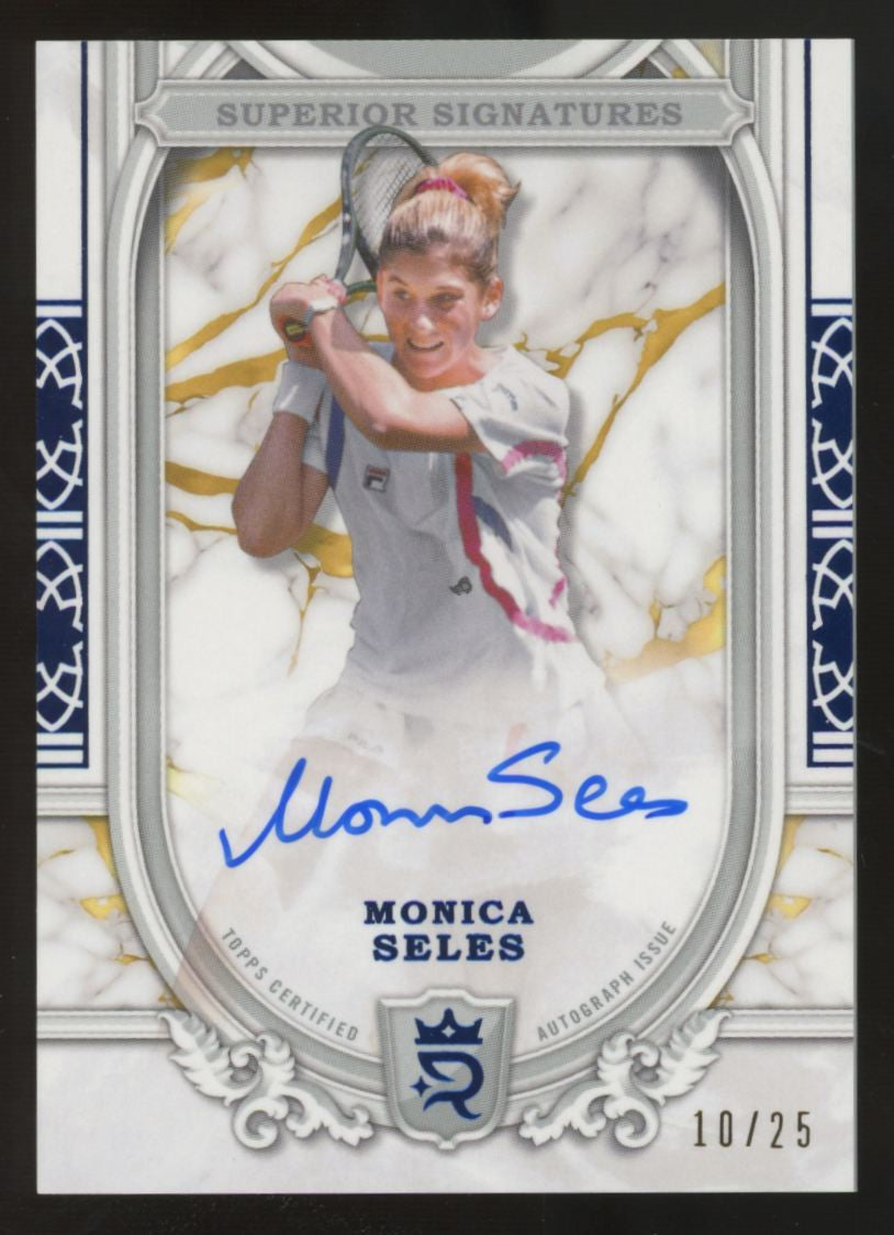 2024 Topps Royalty Tennis Monica Seles Blue Superior Signatures Auto /25 #SS-MSS