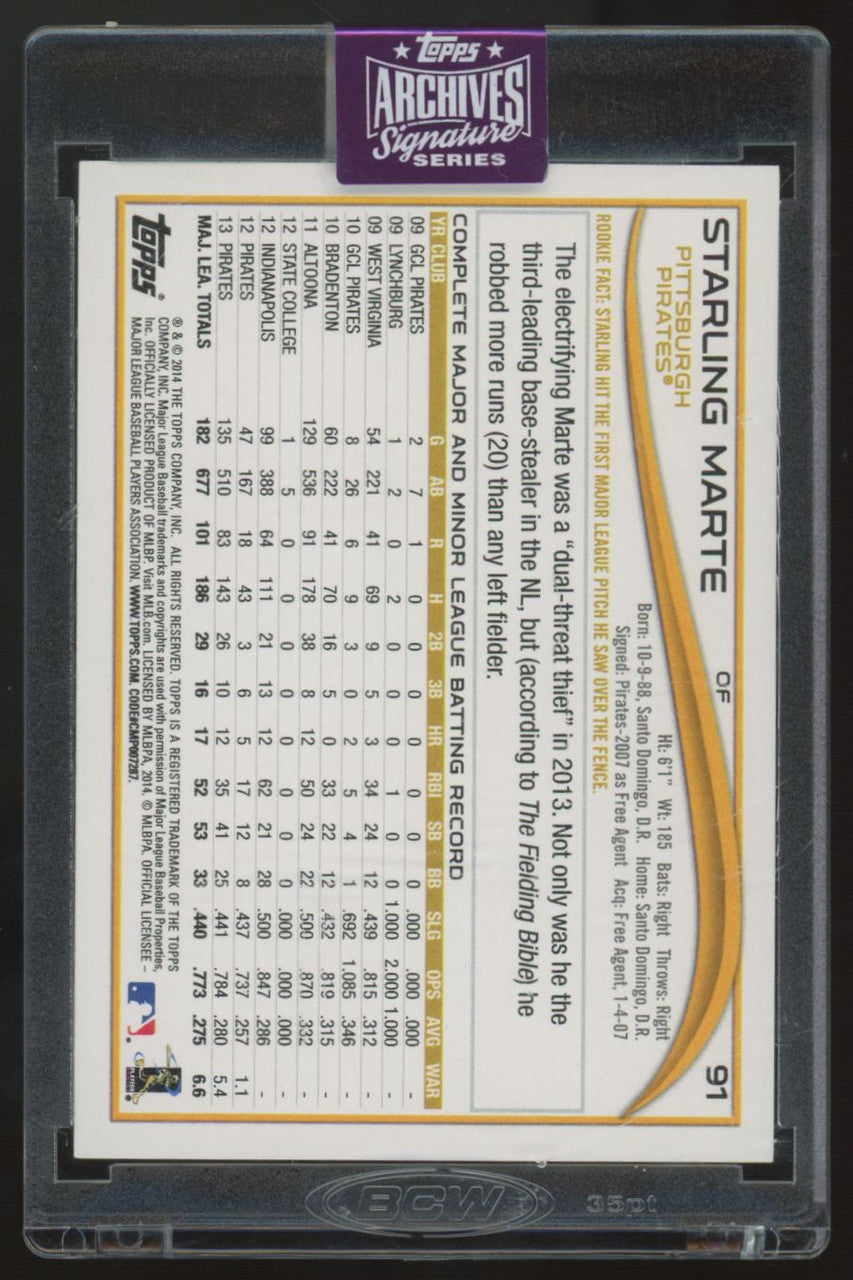 2025 Topps Archives Signature Series Starling Marte Auto /54 #91