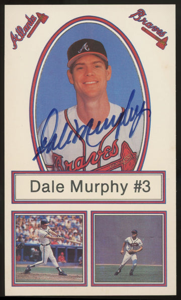 1988 Dale Murphy Signed Autographed Promo Card #3 JSA Authentic