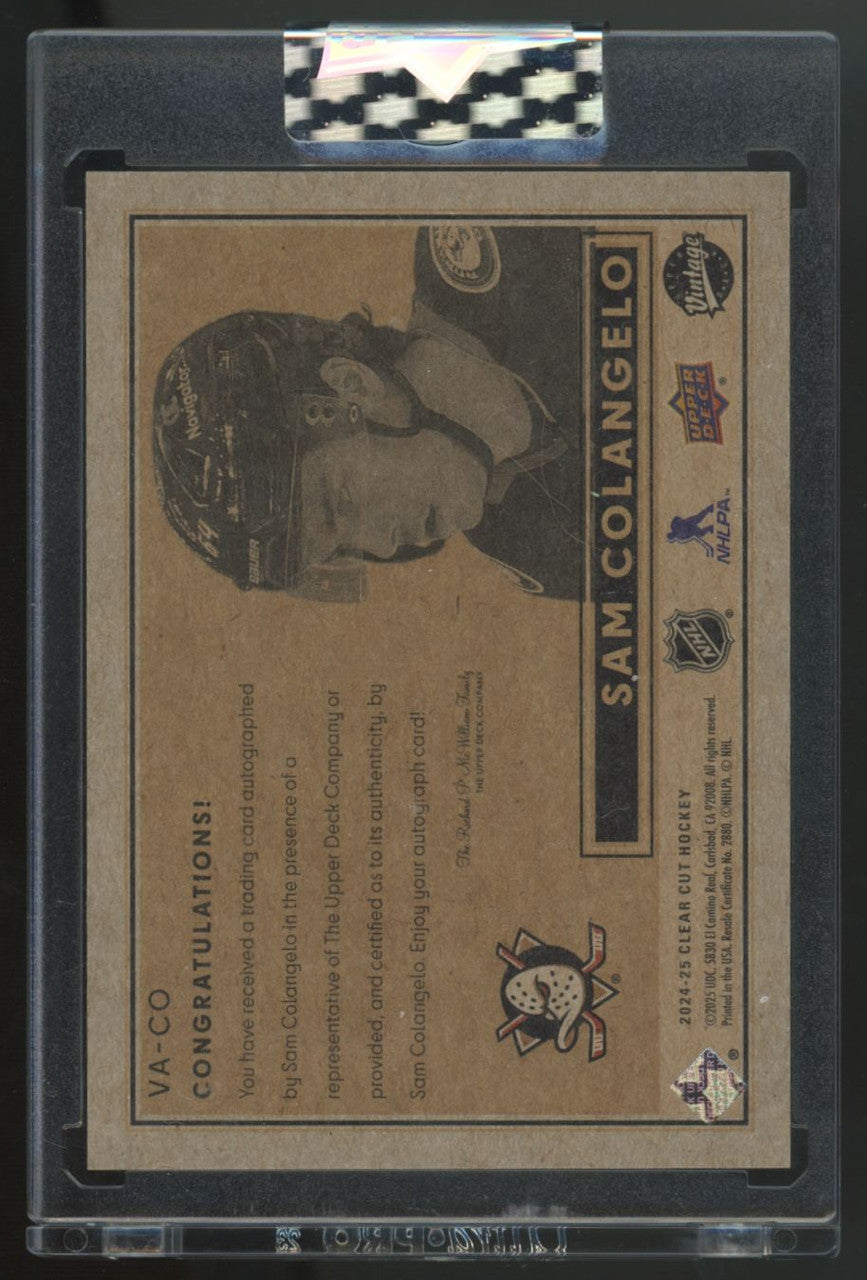 2024-25 Upper Deck Clear Cut Sam Colangelo RC Vintage Auto #VA-CO