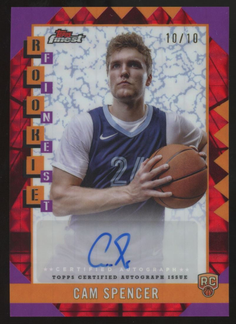 2024-25 Topps Finest Cam Spencer RC Red Geometric Auto /10 #RFA-CS