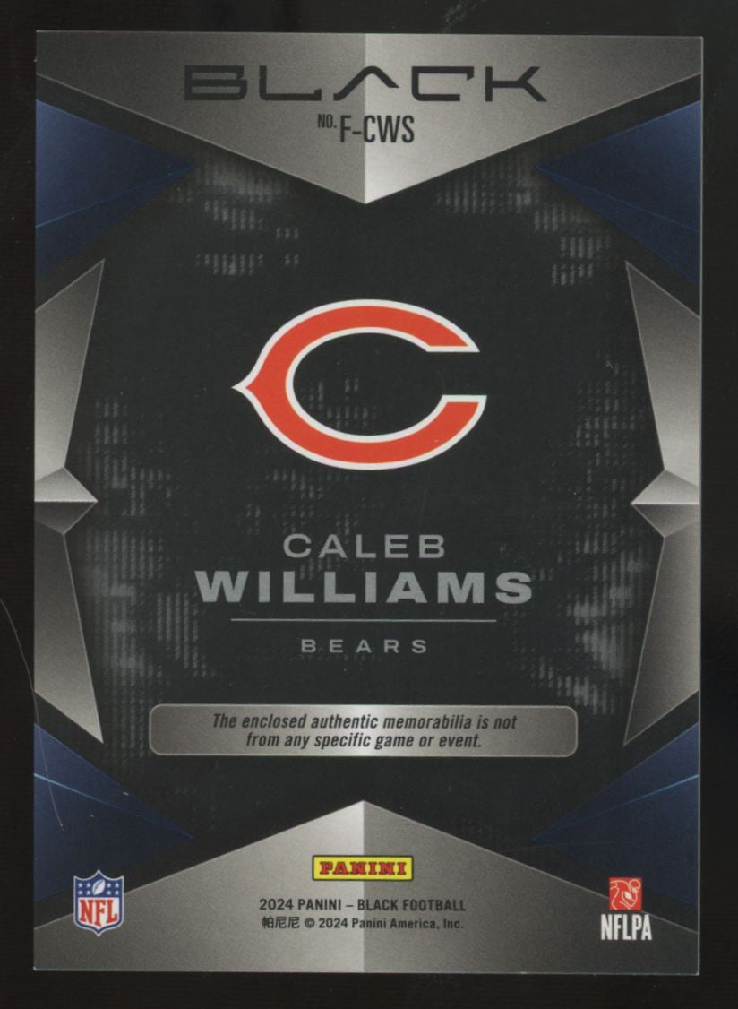 2024 Panini Black Caleb Williams Futuristic Patch /199 #F-CWS