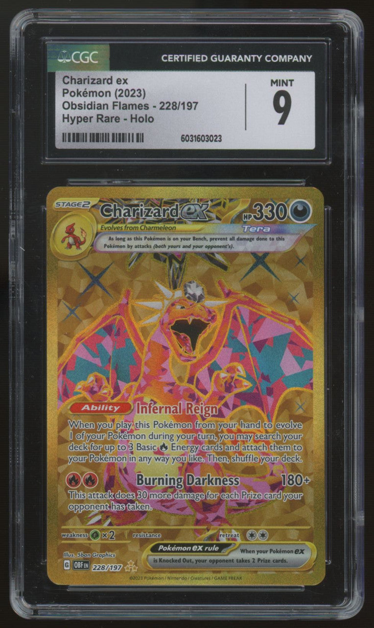 2023 Pokemon Charizard ex Obsidian Flames Hyper Rare #228 CGC 9
