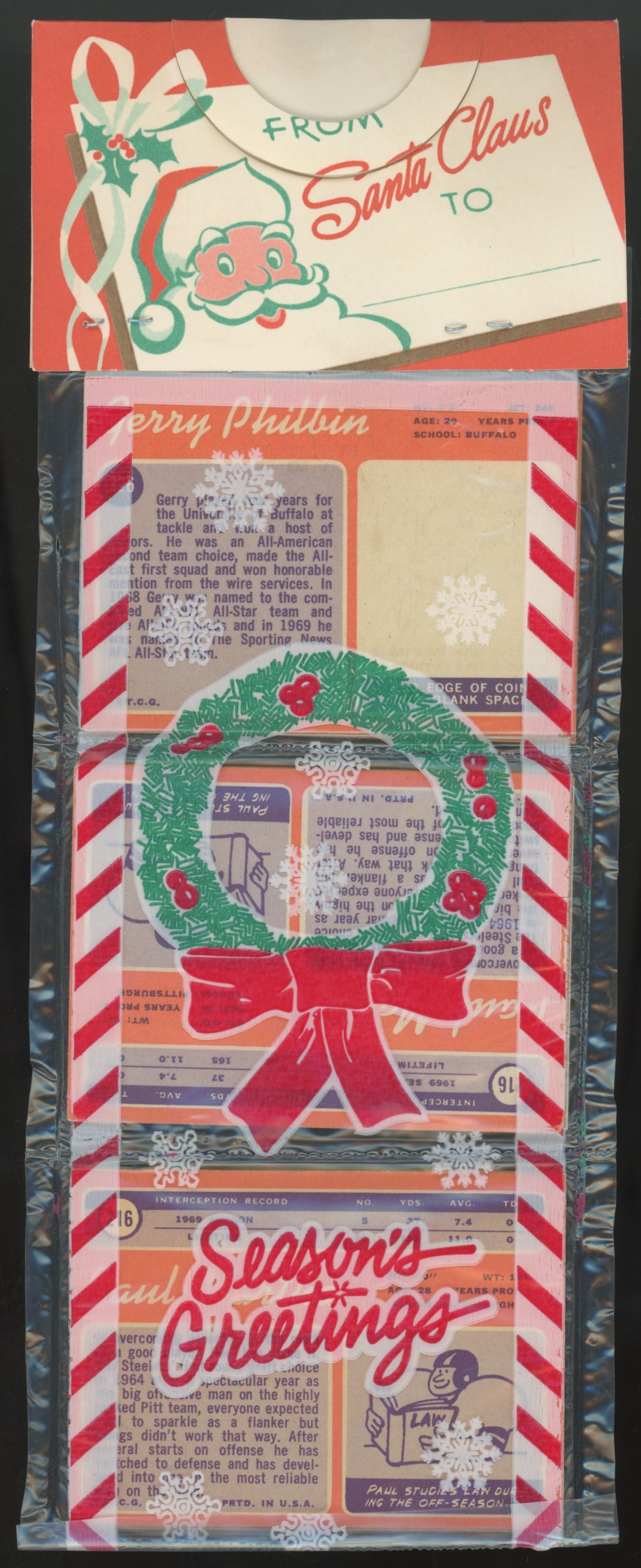 1970 Topps Holiday Rack Pack (Lions-Lem Barney RC On Top)