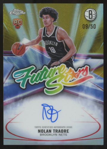 2025-26 Topps Chrome Nolan Traore RC Future Stars Gold Refractor Auto /50 #FS-NT