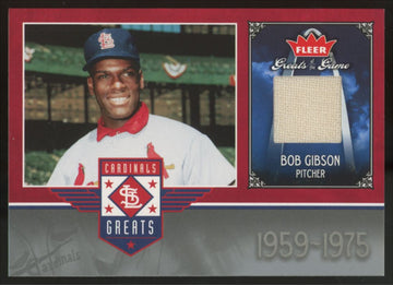 2006 Fleer Greats Of The Game Bob Gibson Game Used Pants Patch #STL-BG