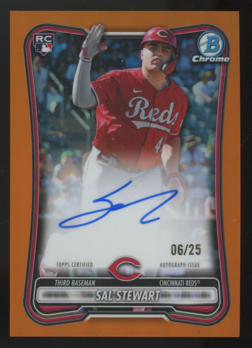 2026 Bowman Sal Stewart RC Chrome Orange Auto /25 #CRA-SS