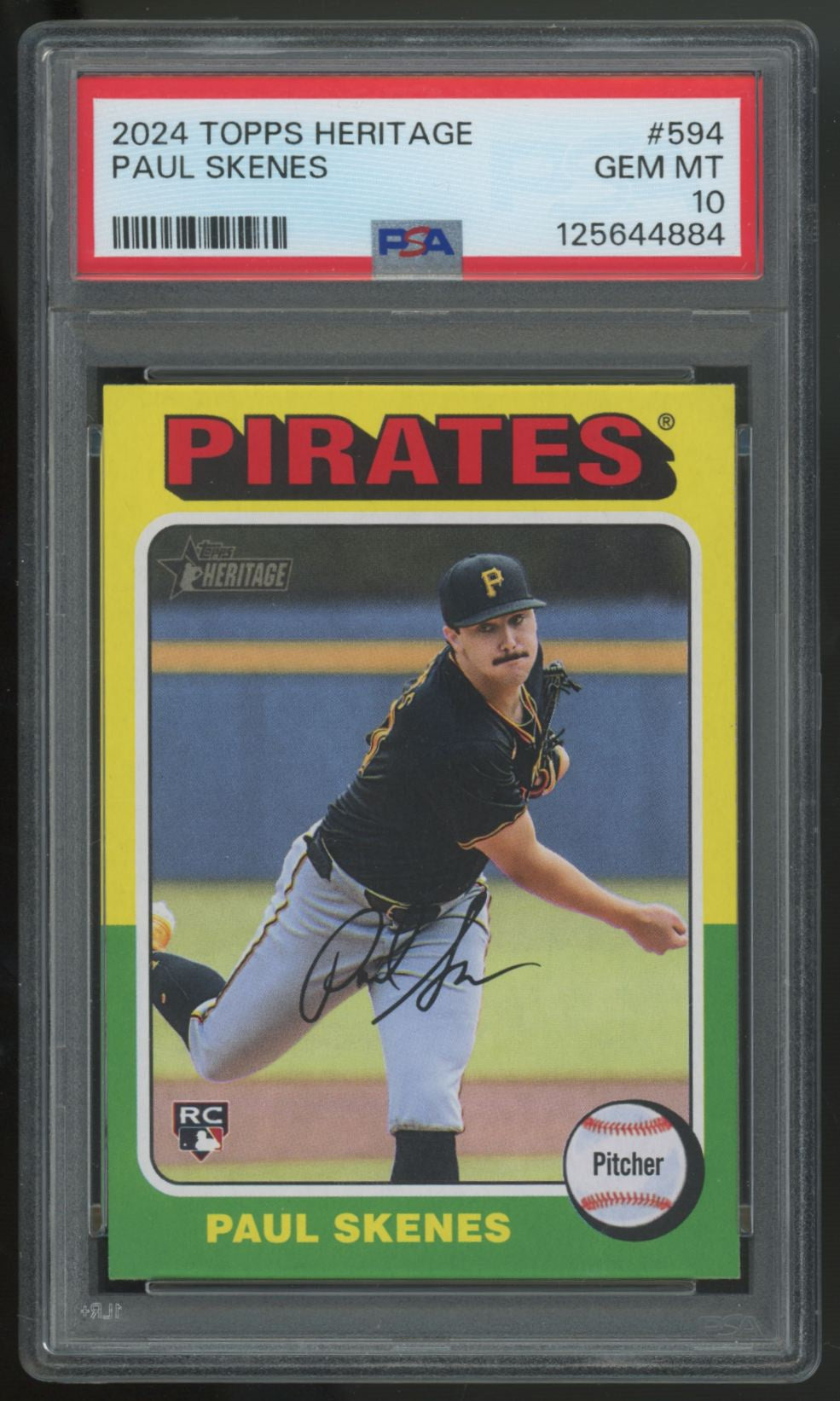 2024 Topps Heritage Paul Skenes RC #594 PSA 10 *884