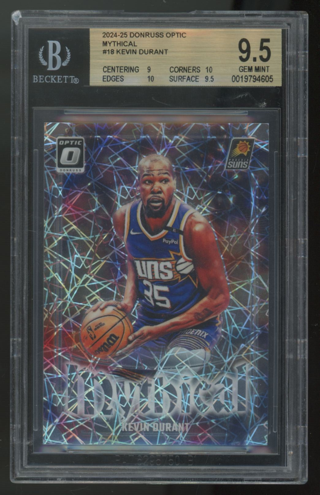 2024-25 Panini Donruss Kevin Durant Mythical SSP #18 BGS 9.5