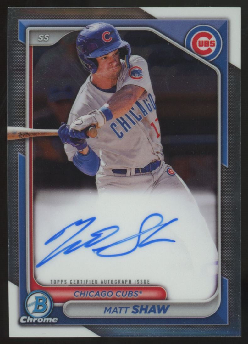 2024 Bowman Matt Shaw Chrome Prospect Auto #CPA-MS