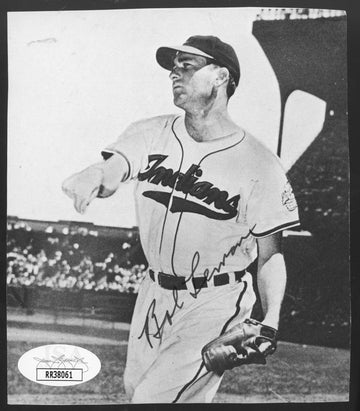 Bob Lemon Signed Autographed Cut Photo JSA