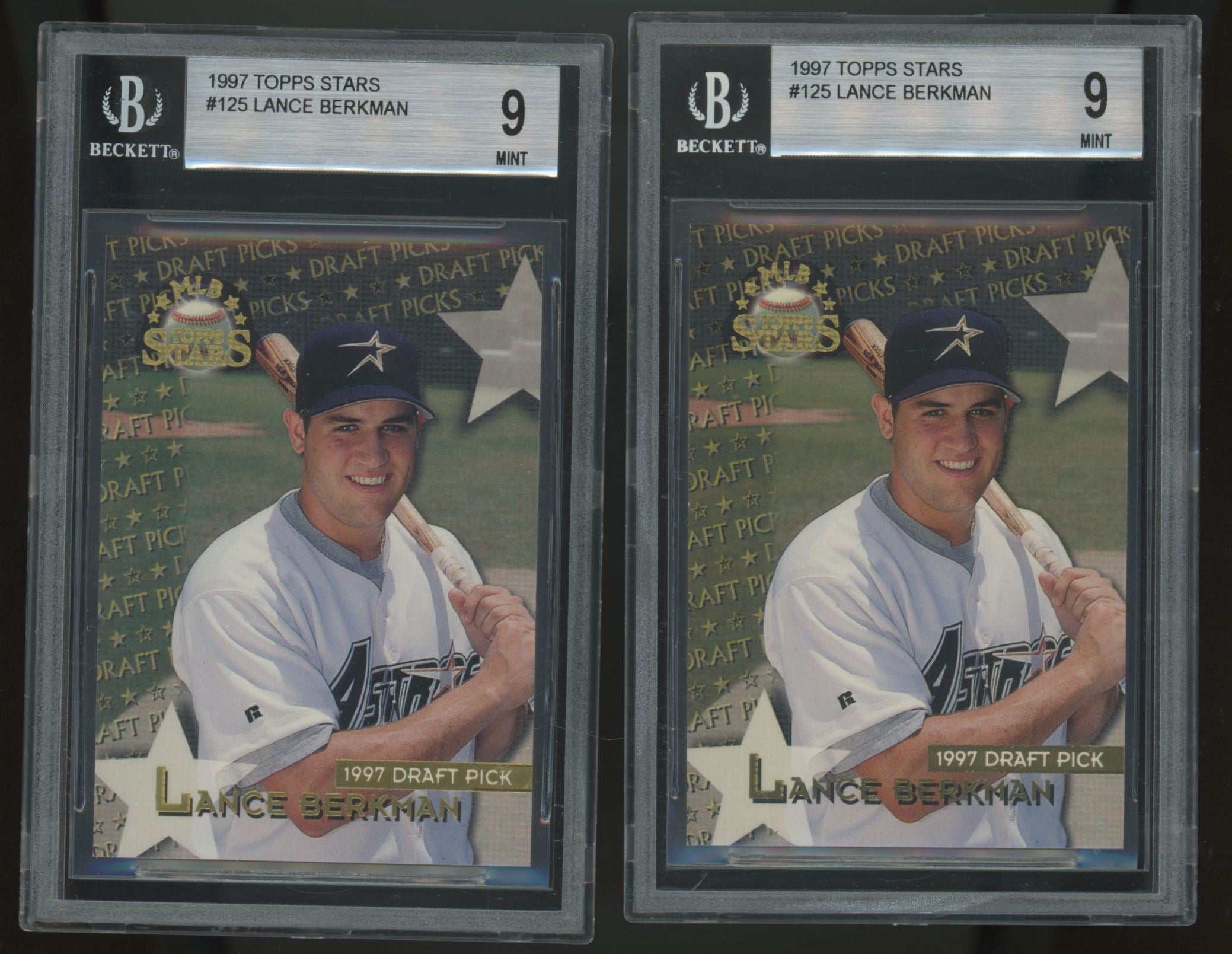 1997 Topps Stars Lance Berkman RC #125 BGS 9 Lot Of 6