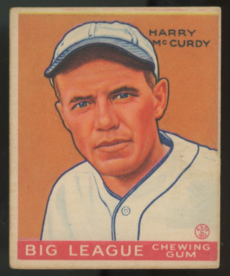 1933 Goudey Harry McCurdy #170 VG