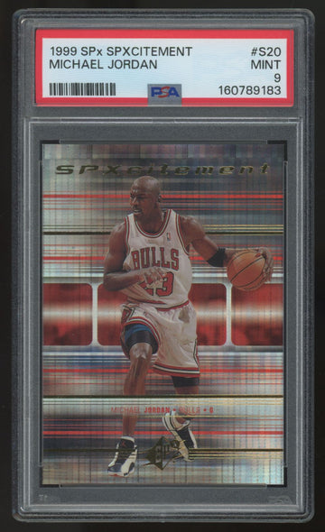 1999-00 Upper Deck SPx Michael Jordan SPXcitement #S20 PSA 9