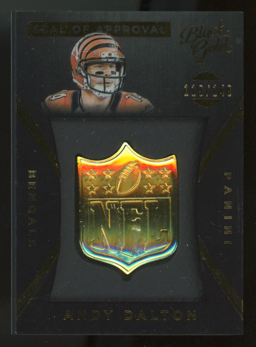 2015 Black Gold Andy Dalton Seal of Approval /149 #SOA-9