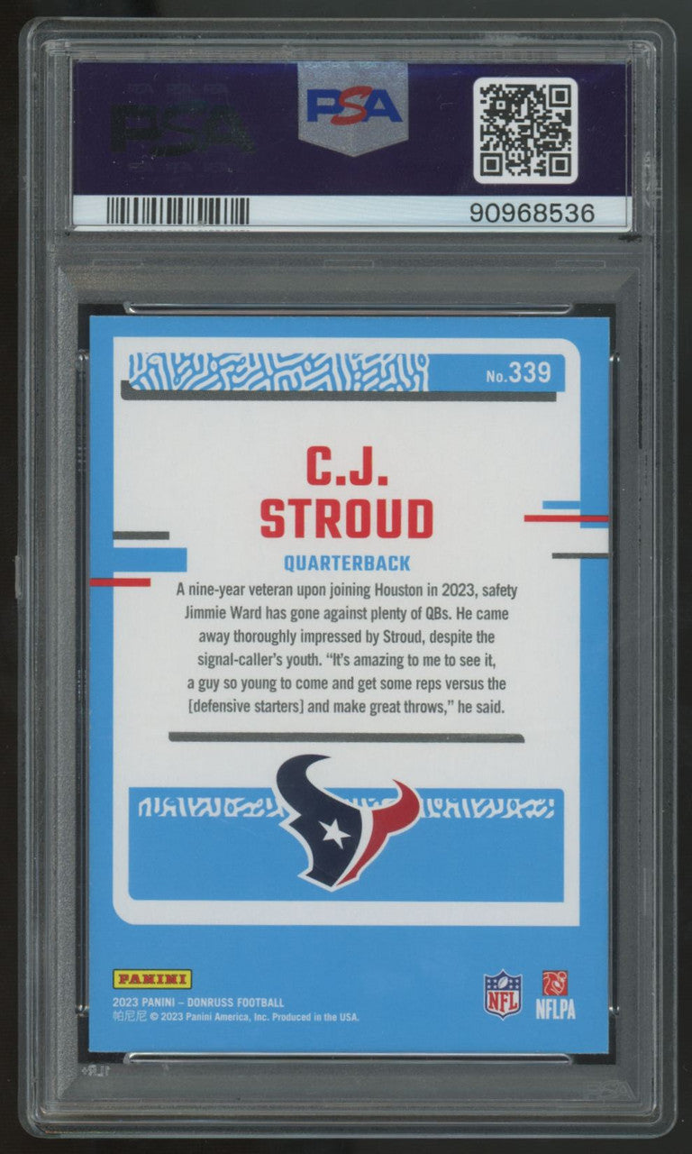 2023 Donruss C.J. Stroud Rated Rookie #339 PSA 10