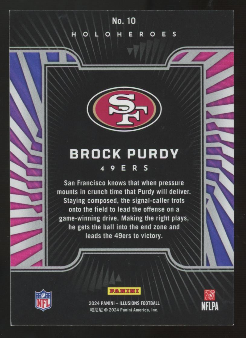 2024 Panini Illusions Brock Purdy Holoheroes SSP #10