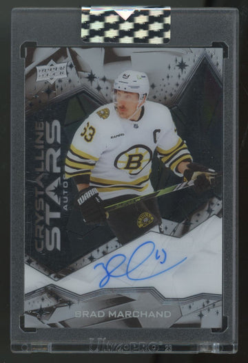 2024-25 UD Clear Cut Brad Marchand Crystalline Stars Auto #CSA-BM