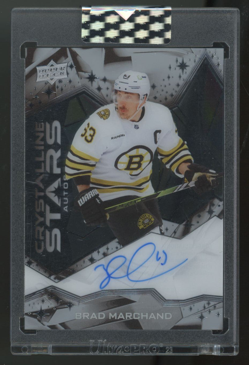 2024-25 UD Clear Cut Brad Marchand Crystalline Stars Auto #CSA-BM