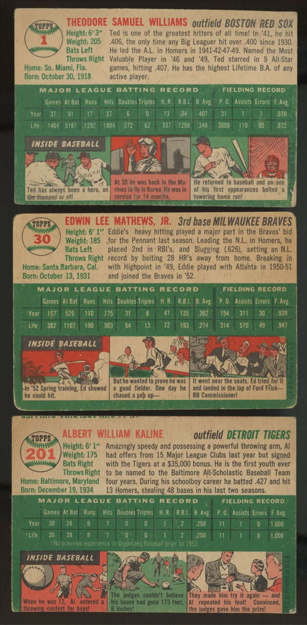 1954 Topps Baseball Near Complete Set (238/250) VG-VG/EX