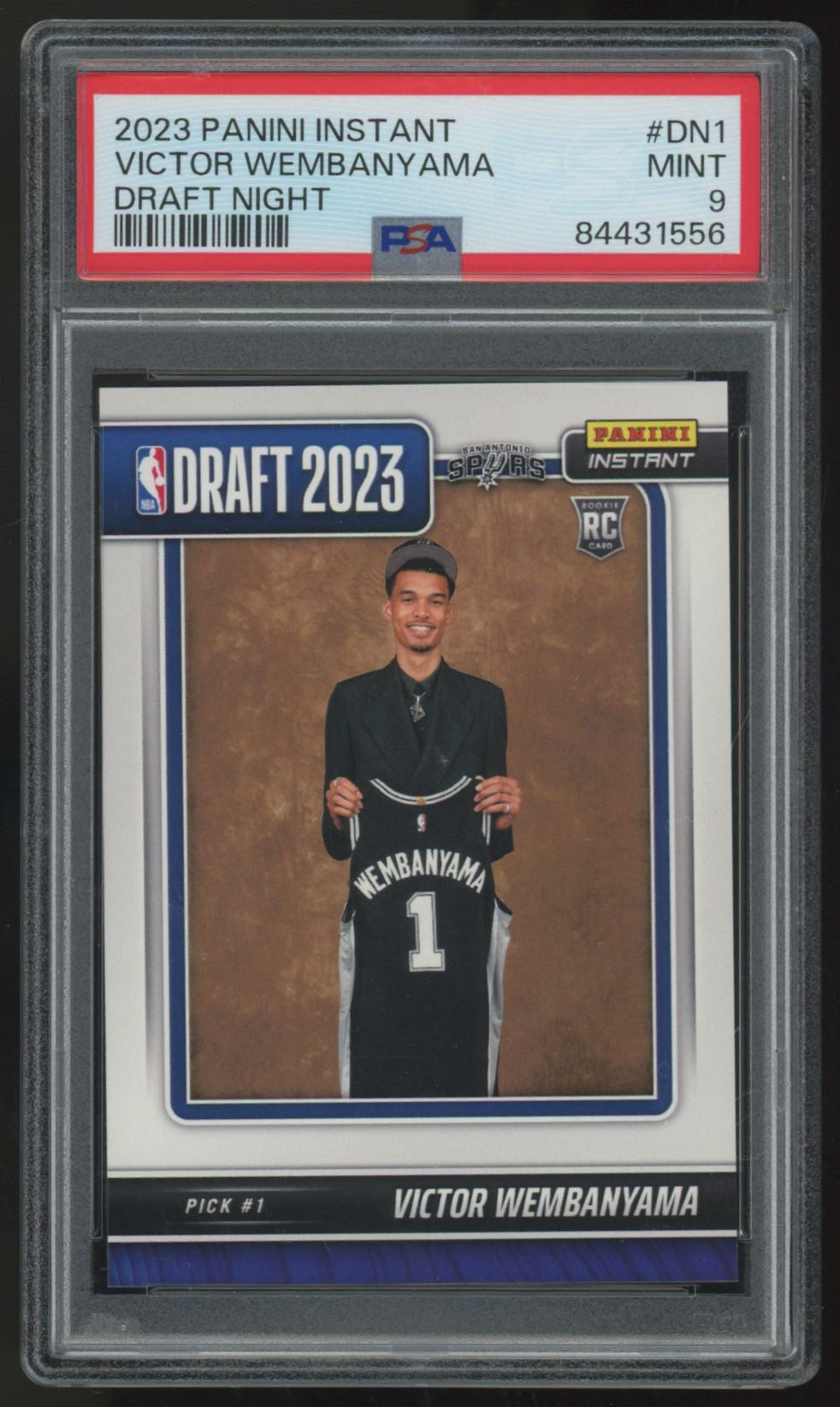 2023-24 Panini Instant Victor Wembanyama RC Draft Night /31324 #DN-1 PSA 9