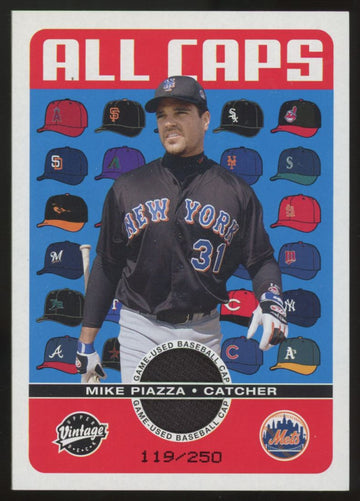 2003 Upper Deck Vintage Mike Piazza All Caps Patch /250 #AC-MP