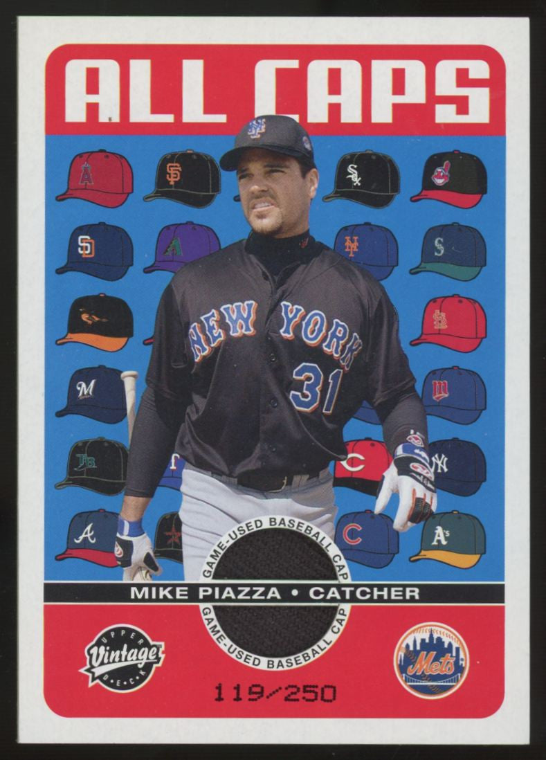2003 Upper Deck Vintage Mike Piazza All Caps Patch /250 #AC-MP