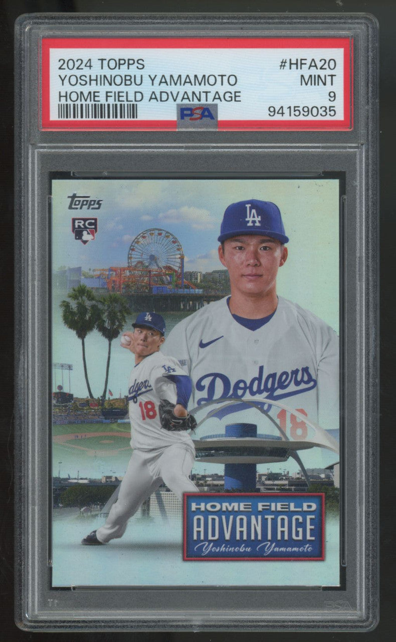 2024 Topps Yoshinobu Yamamoto RC Home Field Advantage #HFA-20 PSA 9
