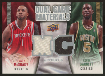 2009-10 Upper Deck Tracy McGrady, Kevin Garnett Dual Materials Patch #DG-GM