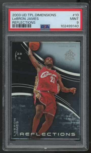 2003-04 Upper Deck Triple Dimensions LeBron James RC Reflections #10 PSA 9