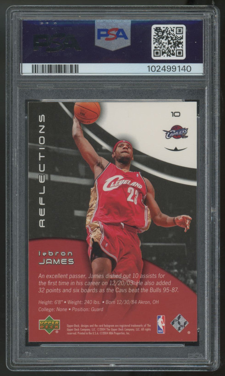 2003-04 Upper Deck Triple Dimensions LeBron James RC Reflections #10 PSA 9