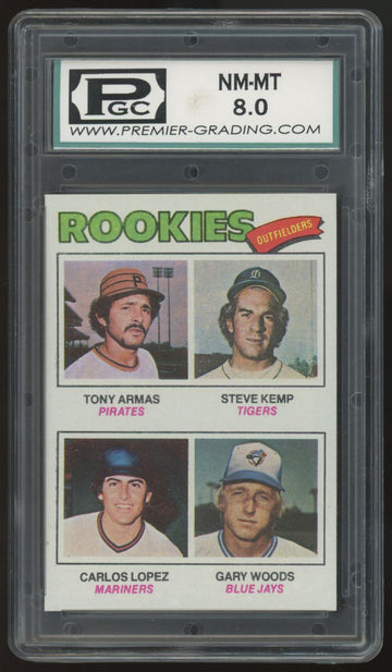 1977 Topps Armas/Kemp/Lopez/Woods RC Rookie Outfielders #492 PGC 8