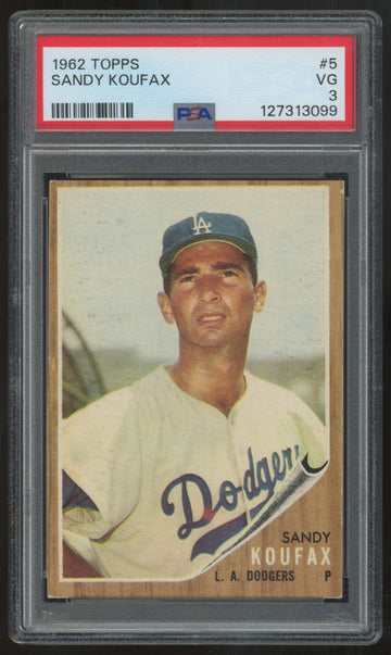 1962 Topps Sandy Koufax #5 PSA 3 *099