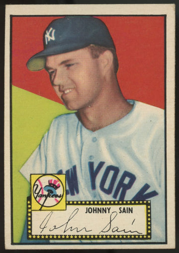 1952 Topps Johnny Sain Black Back #49 VG/EX