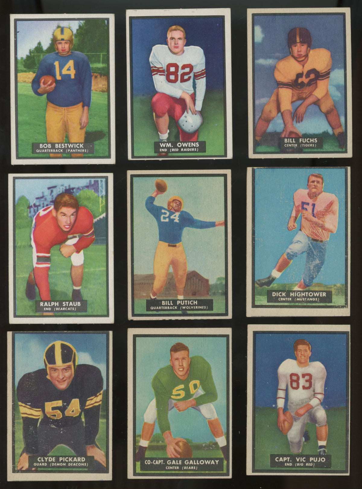 1951 Topps Magic Football (Lot Of 28) EX