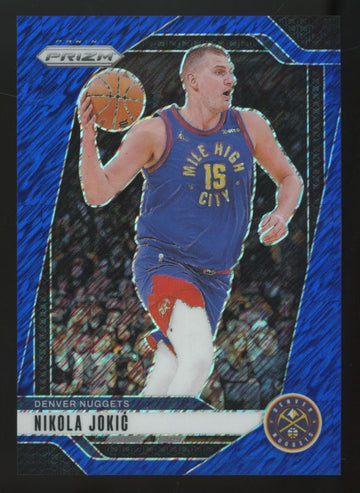 2024-25 Panini Prizm Nikola Jokic FOTL Blue Shimmer /35 #129