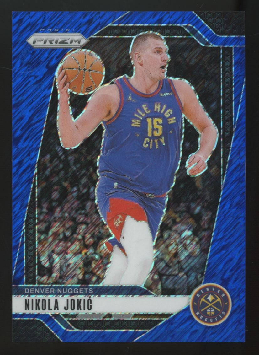 2024-25 Panini Prizm Nikola Jokic FOTL Blue Shimmer /35 #129