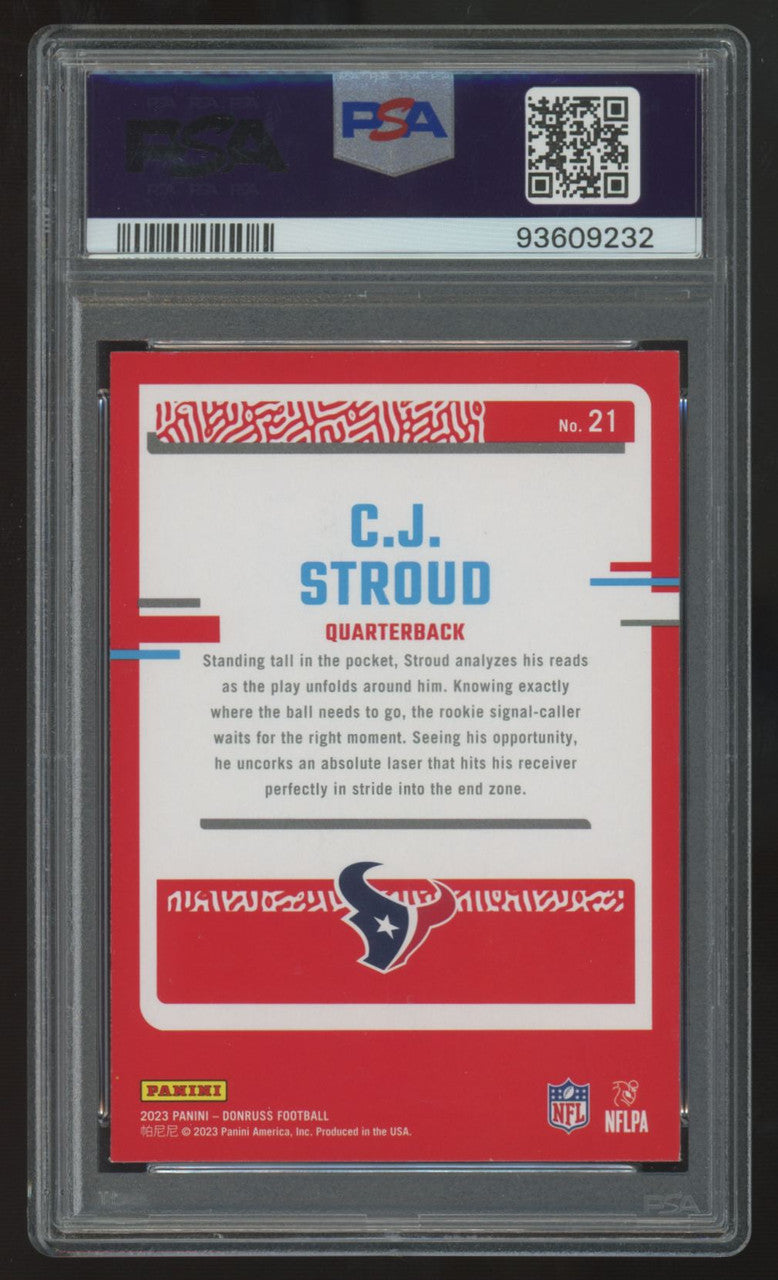 2023 Panini Donruss C.J. Stroud RC The Rookies #21 PSA 9