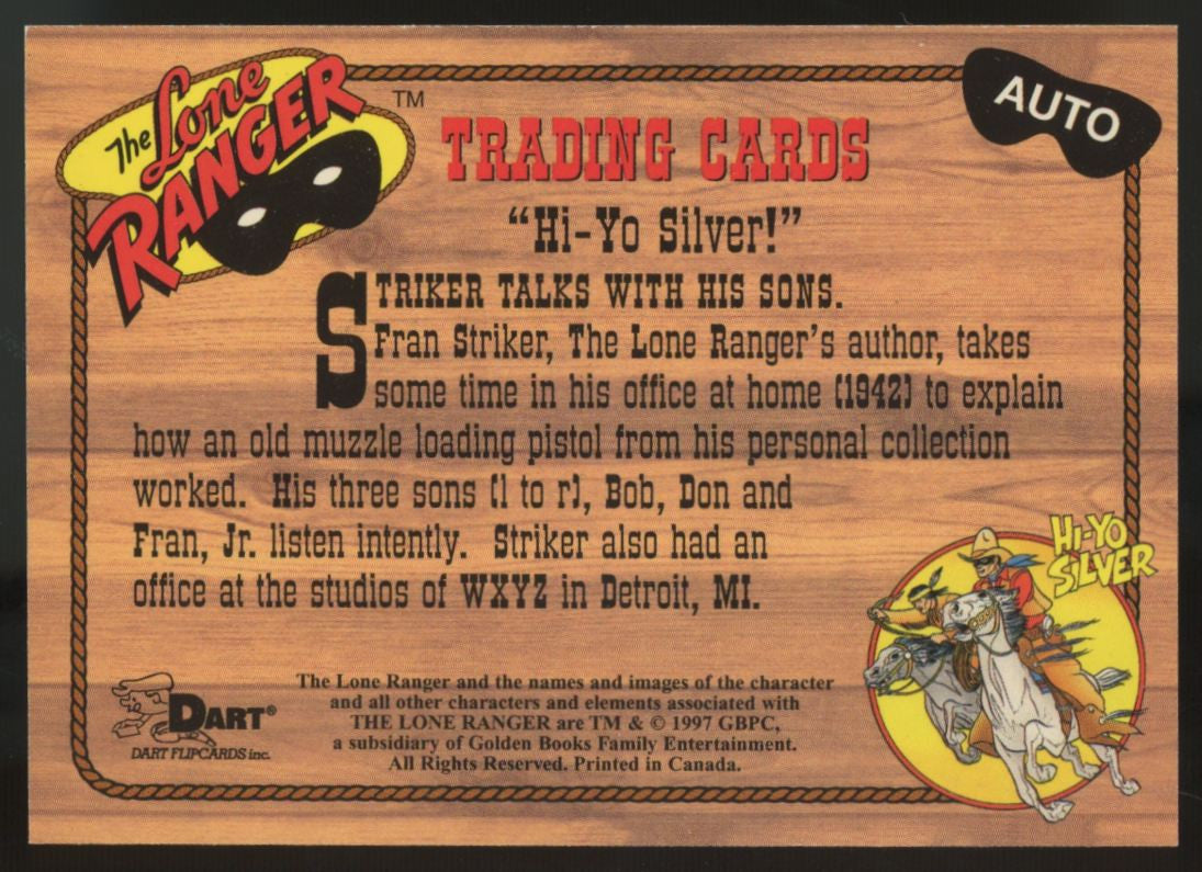 1997 Dart The Long Ranger Fran Striker Jr. Auto