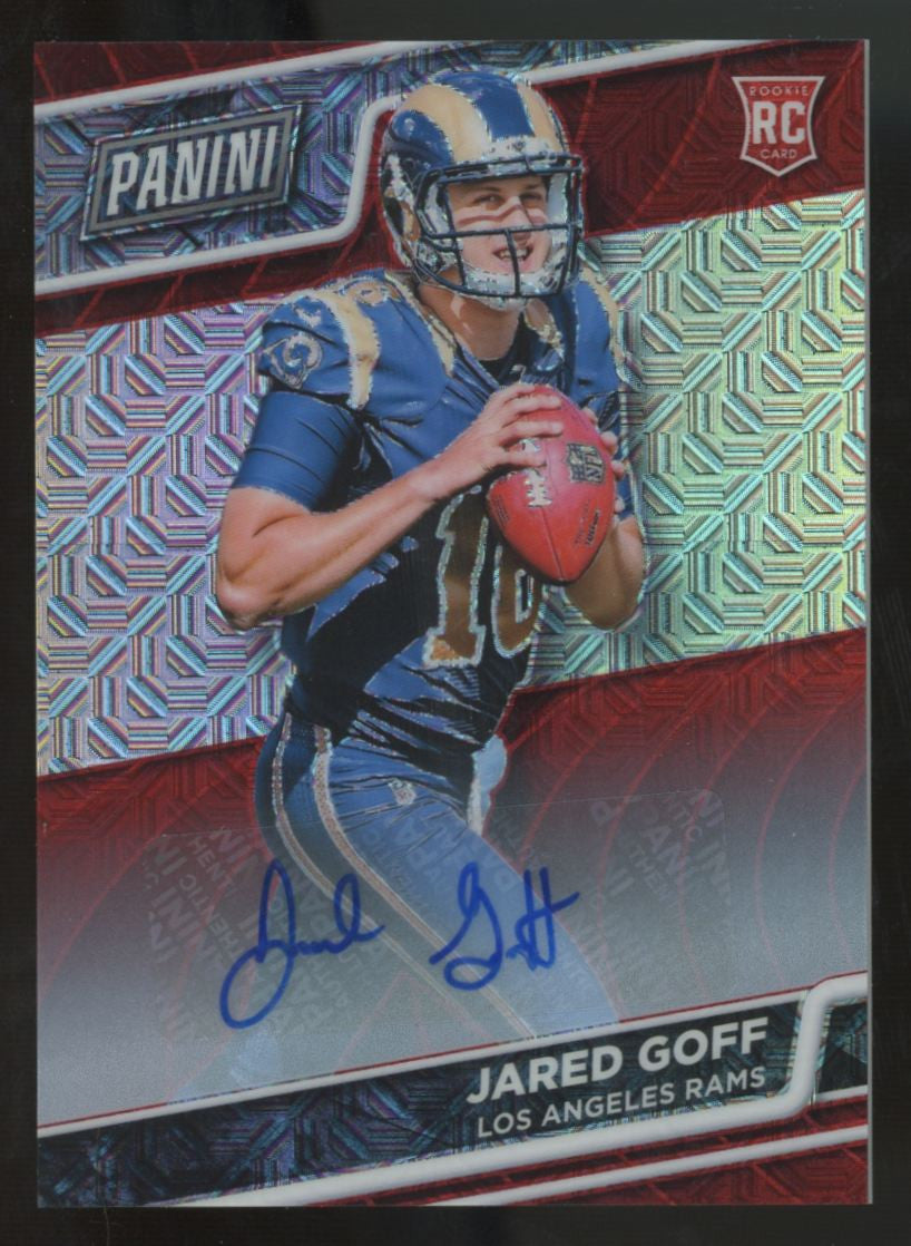 2016 Panini The National VIP Jared Goff RC Red Auto /5 #28