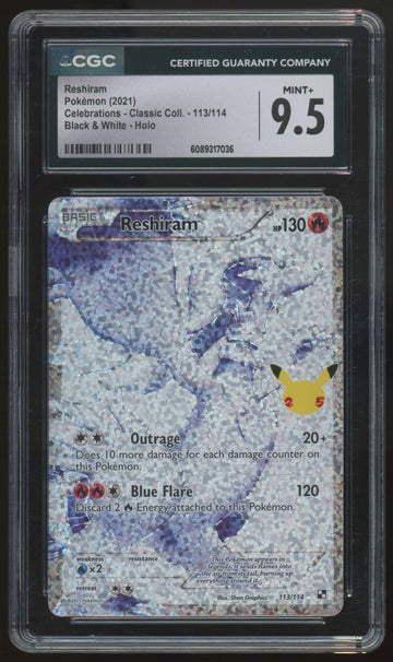 2021 Pokemon Reshiram Classic Collection Holo #113 CGC 9.5