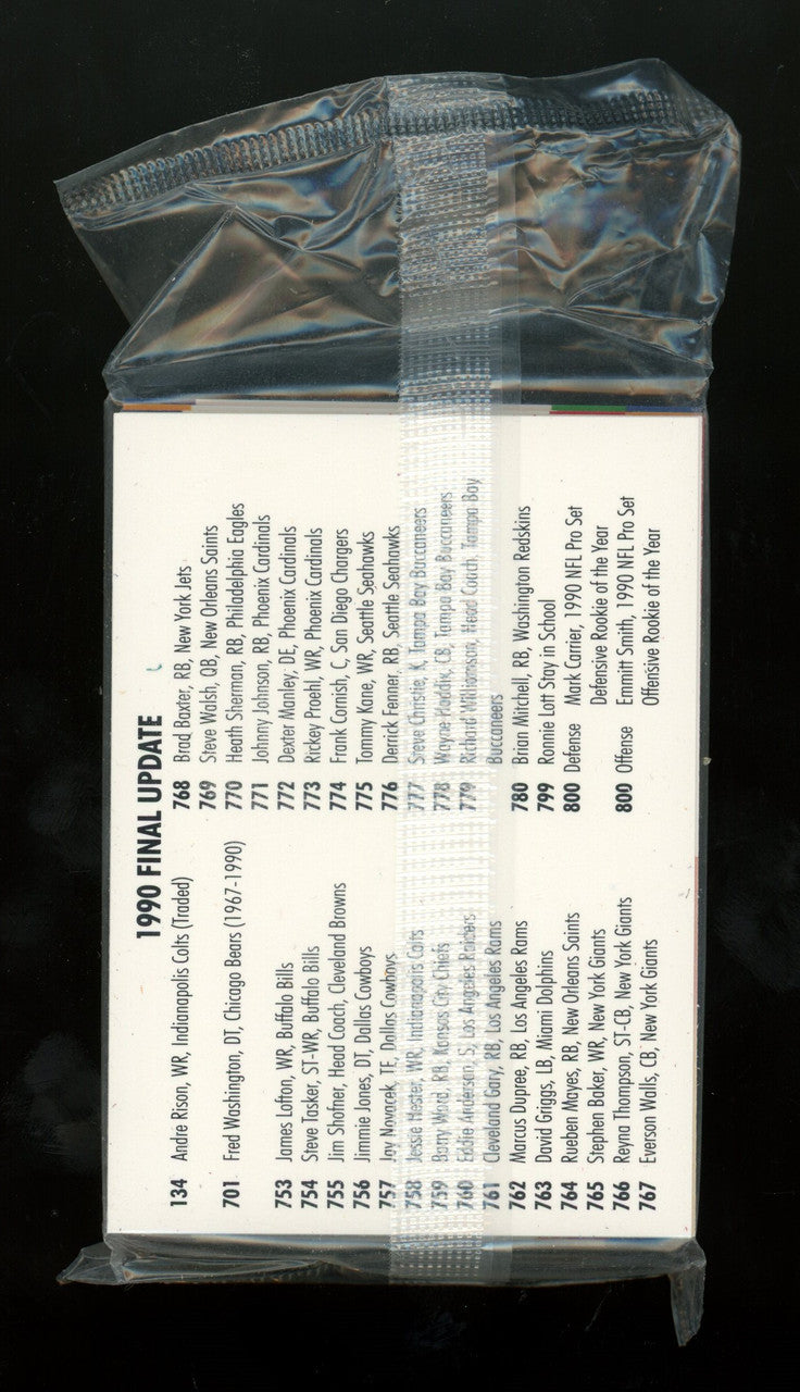 1990 NFL Pro Set Football Final Update Set Sealed Lot of 15