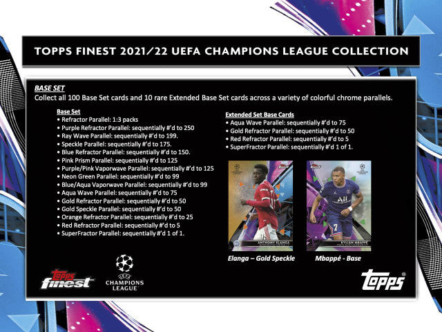 2021/22 Topps Finest UEFA Champions League Hobby Box