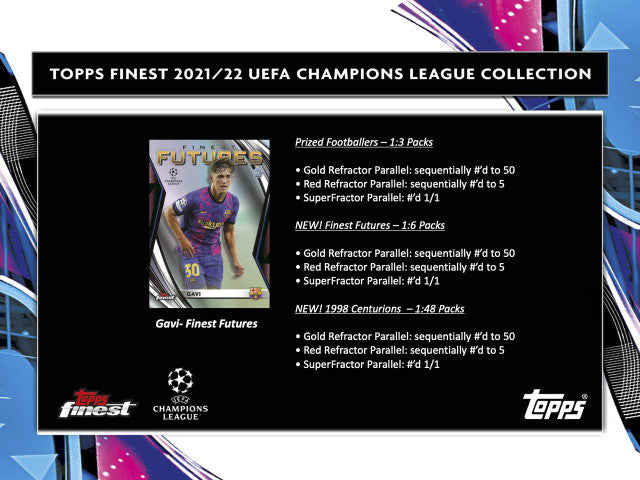 2021/22 Topps Finest UEFA Champions League Hobby Box