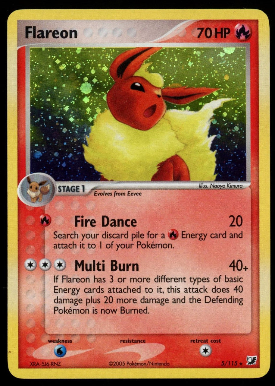 Pokemon Flareon Unseen Forces Holo #5/115