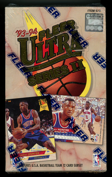 1993/94 Fleer Ultra Series 2 Basketball Hobby Box Factory Sealed