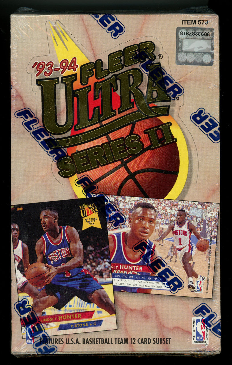 1993/94 Fleer Ultra Series 2 Basketball Hobby Box Factory Sealed