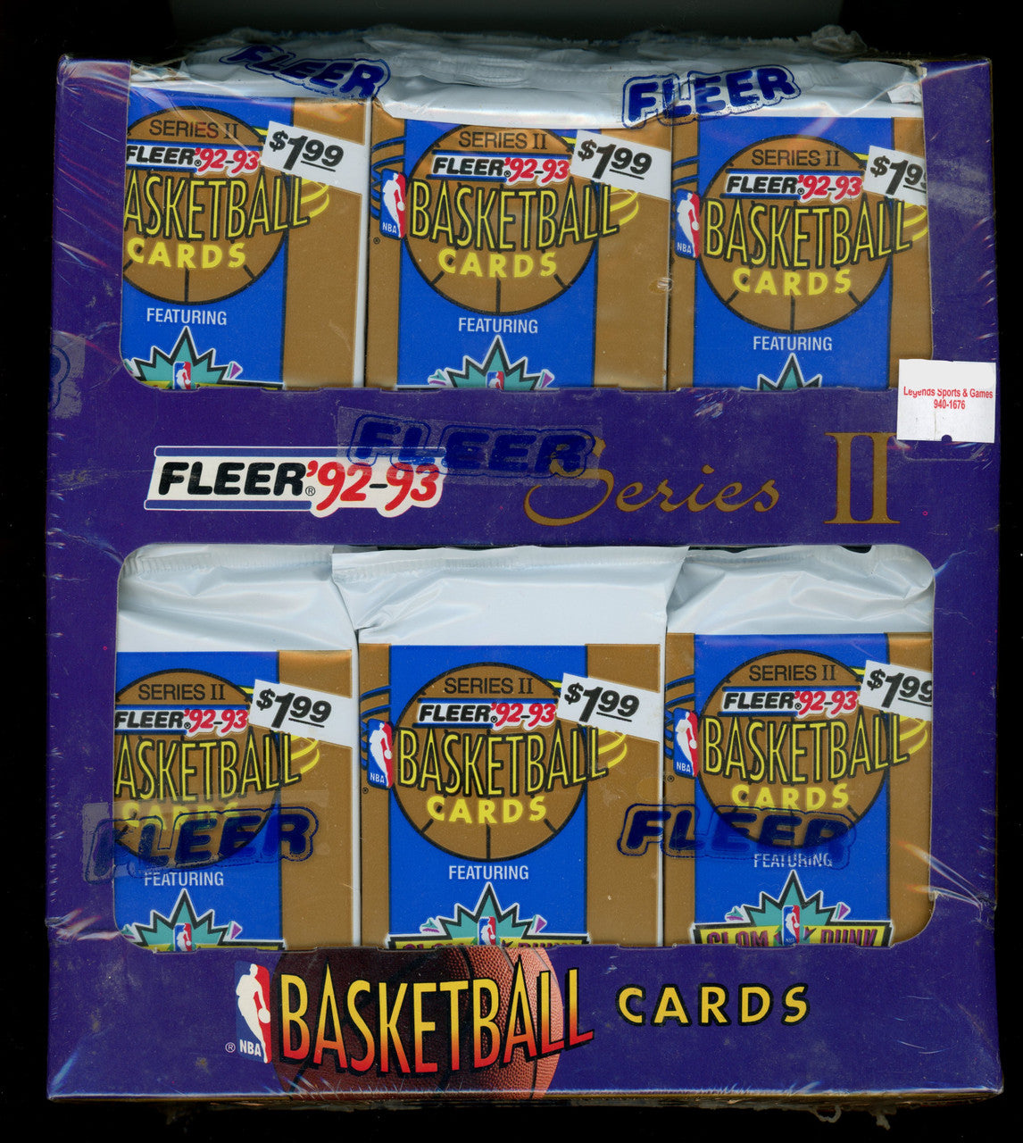 1992/93 Fleer Series 2 Basketball Jumbo Box Factory Sealed