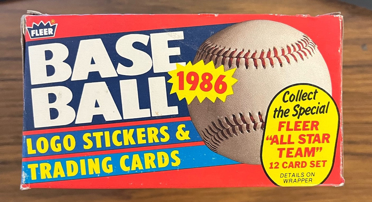 1986 Fleer Baseball Wax Box