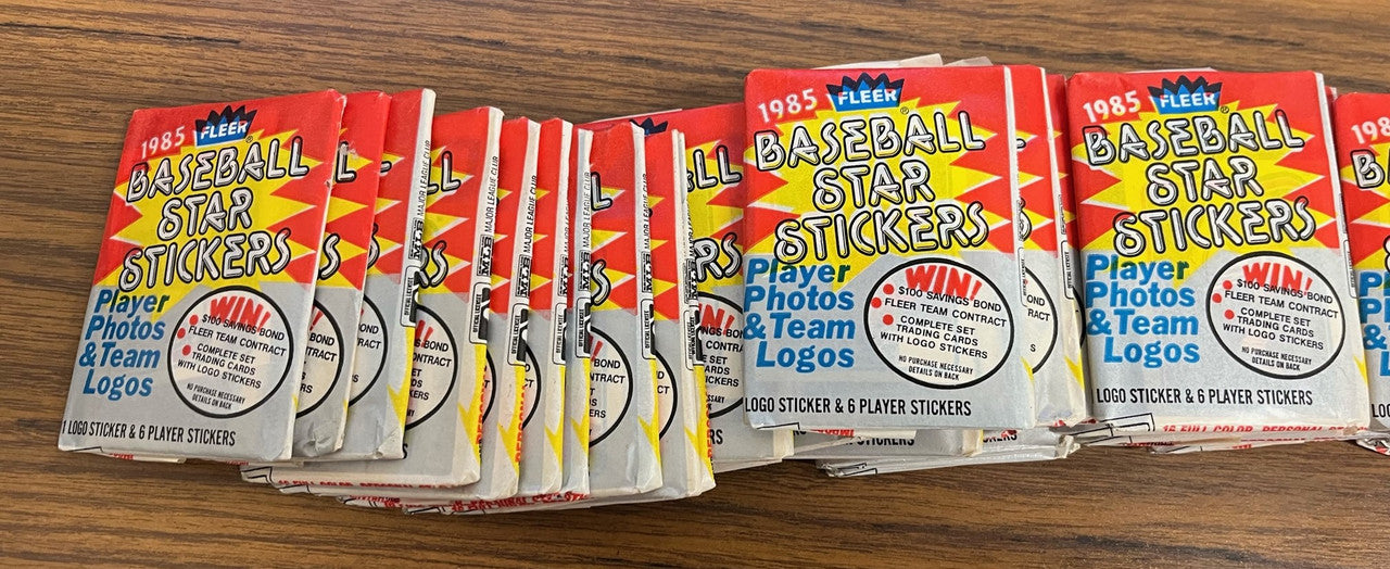 1985 Fleer Baseball Star Stickers Lot Of 59 Sealed Wax Packs